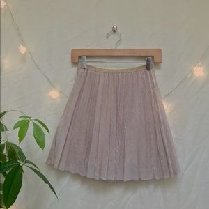 Zara Pleated Blush-Pink Sparkling Skirt